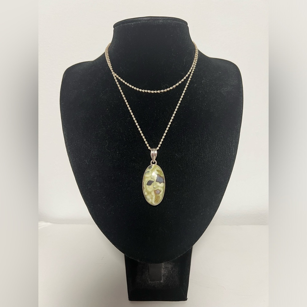 Ocean Jasper Sterling Silver Necklace